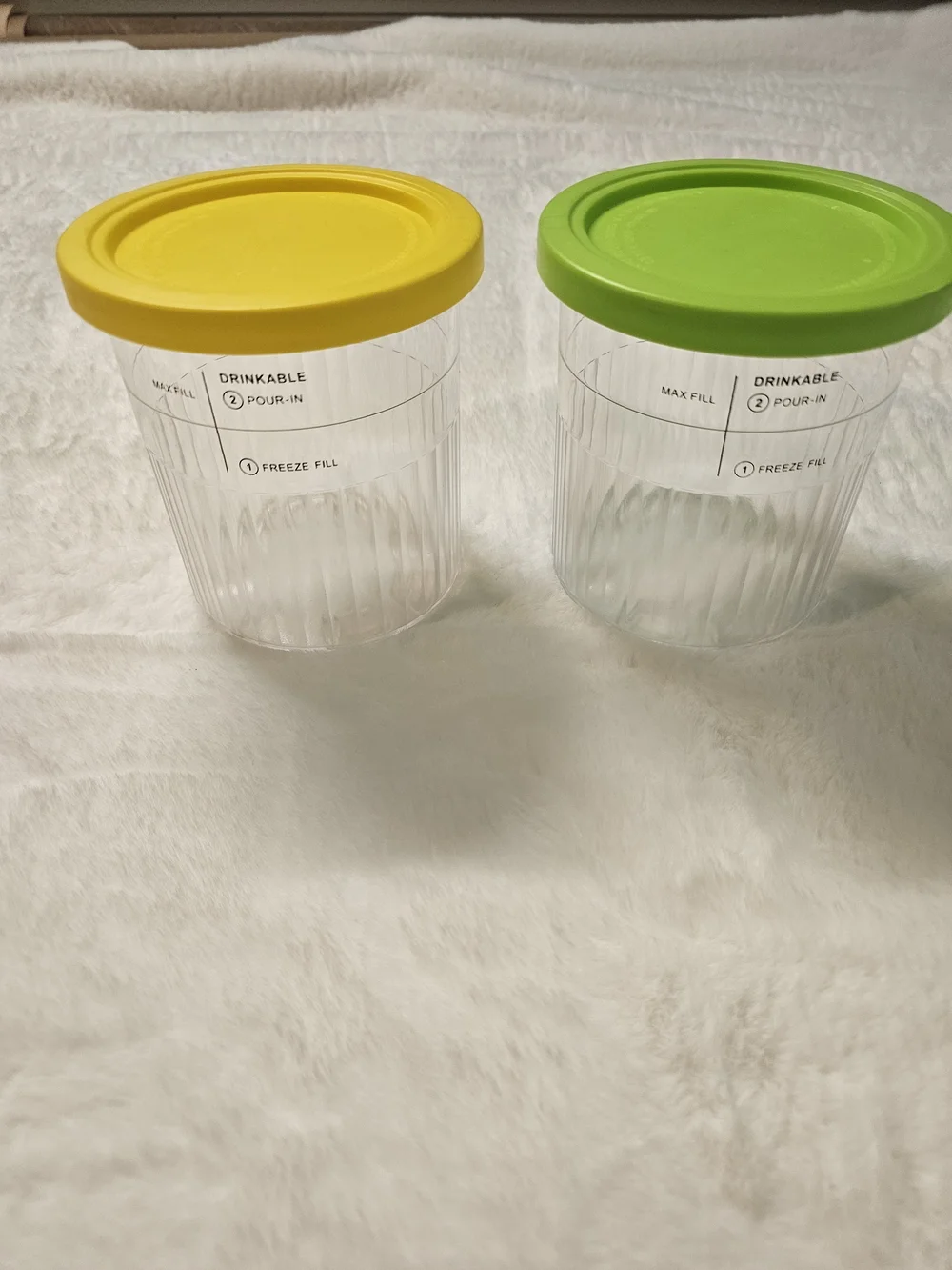 2- 24 Oz Containers W/ Lids Compatible With Ninja Creami
